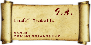 Izsó Arabella névjegykártya